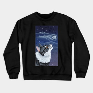 Grey Maine Coon Cat Crewneck Sweatshirt